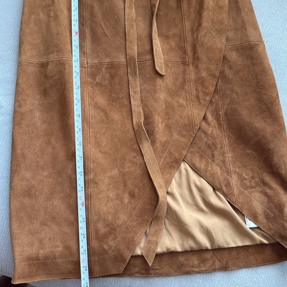 Free People Tan Suede Midi Skirt - Picture 8 of 13
